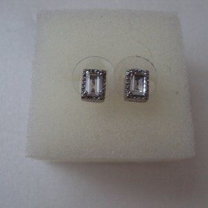 New white topaz earrings MST1711